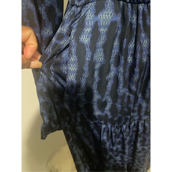Kobi Halperin poppi long sleeve tiered animal print midi dress S - Picture 6 of 10